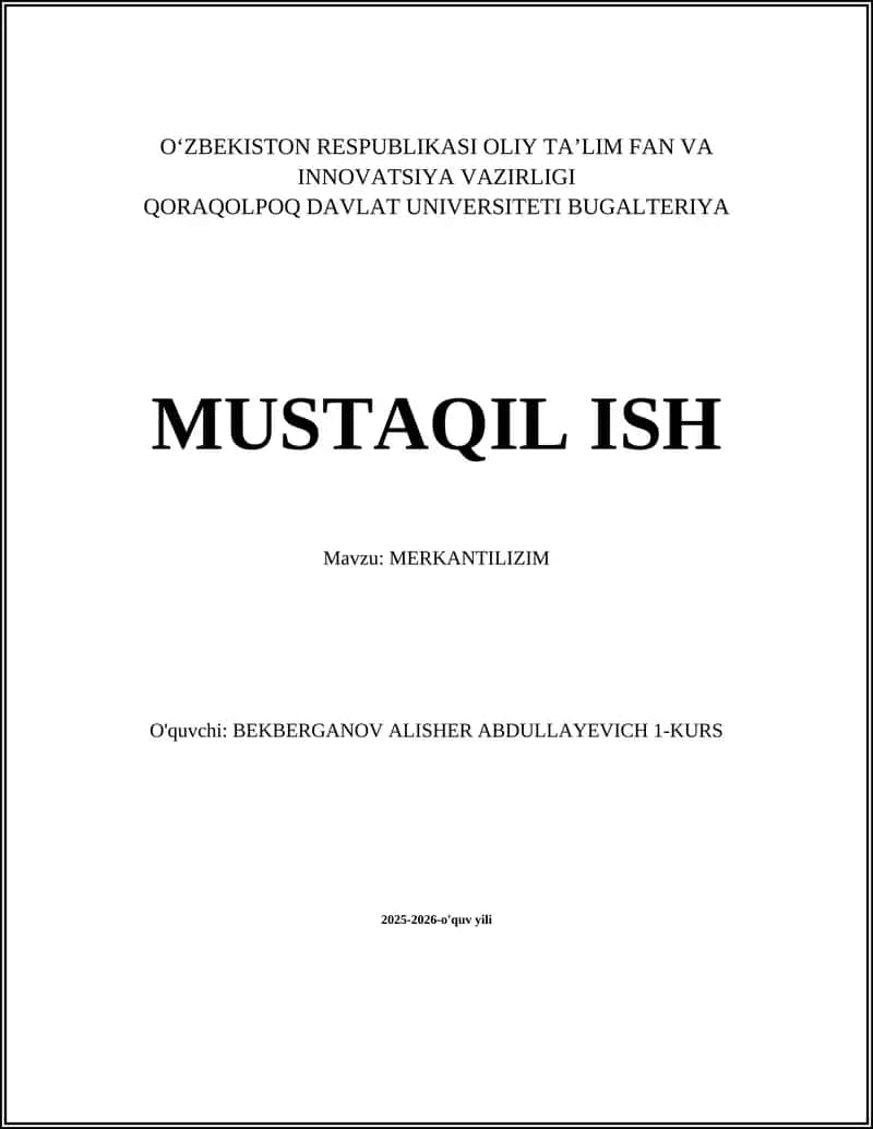MERKANTILIZM
