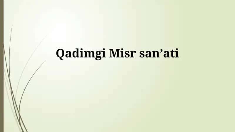 Qadimgi Misrsanʼati