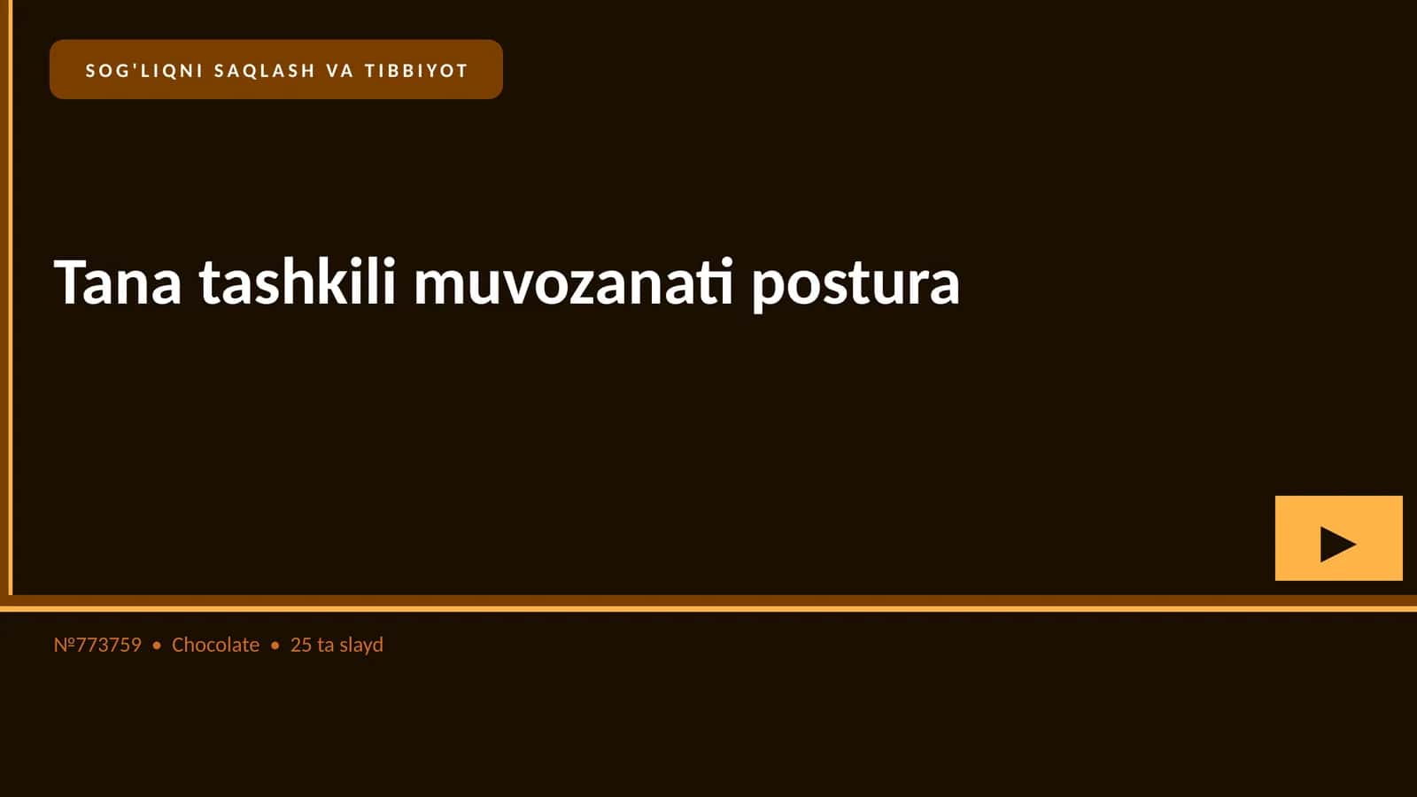 Tana tashkili muvozanati postura