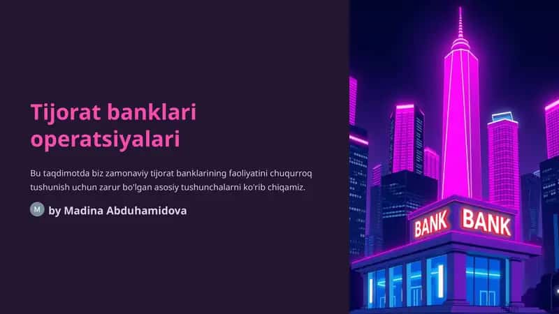 Tijorat banklari operatsiyalari