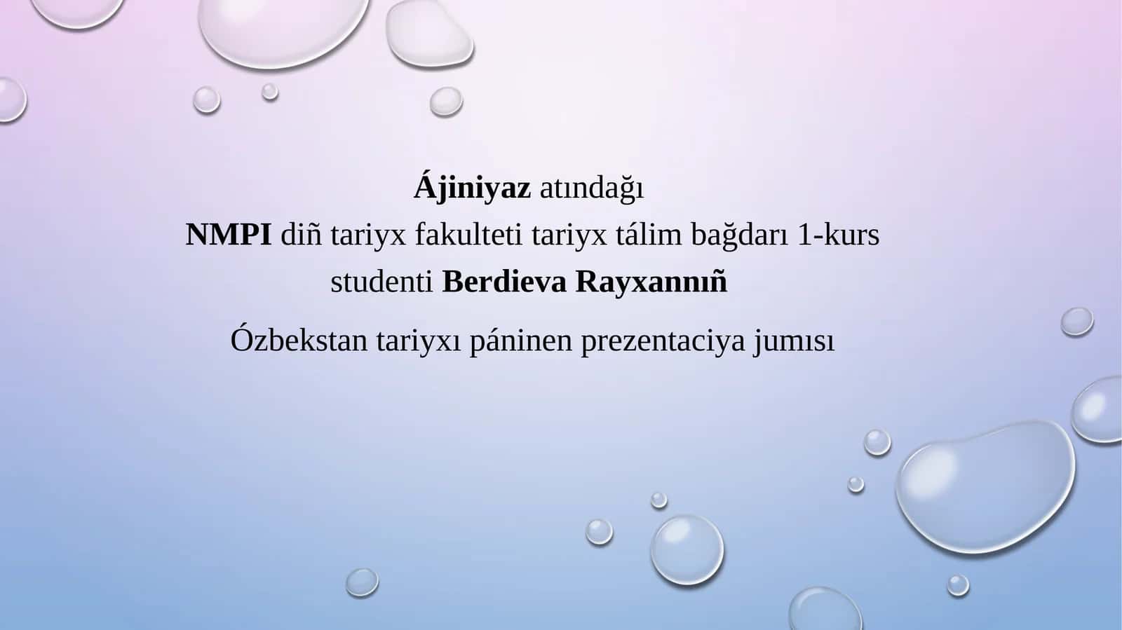 Arablardıń orta aziyaǵa bastırıp kiriwi, olardıń júrgizgen siyasatı hám oǵan qarsı gúresler