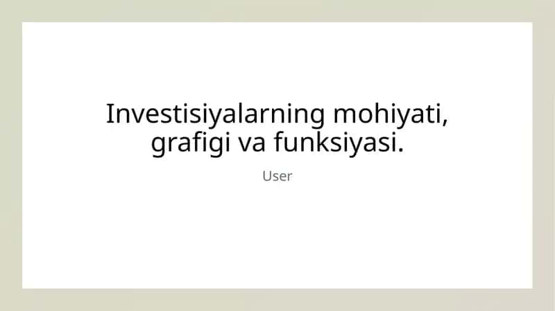 Investisiyalar dinamikasini belgilovchi foiz stavkasidan boshqa omillar. Akselerator modeli.