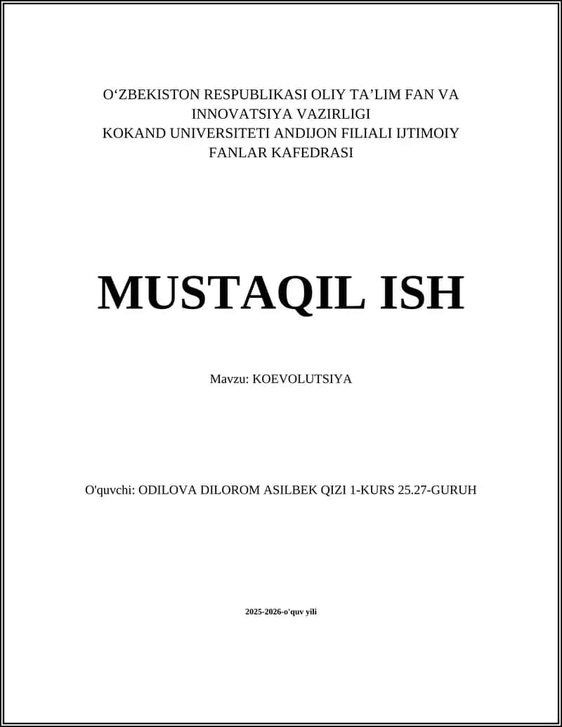 KOEVOLUTSIYA
