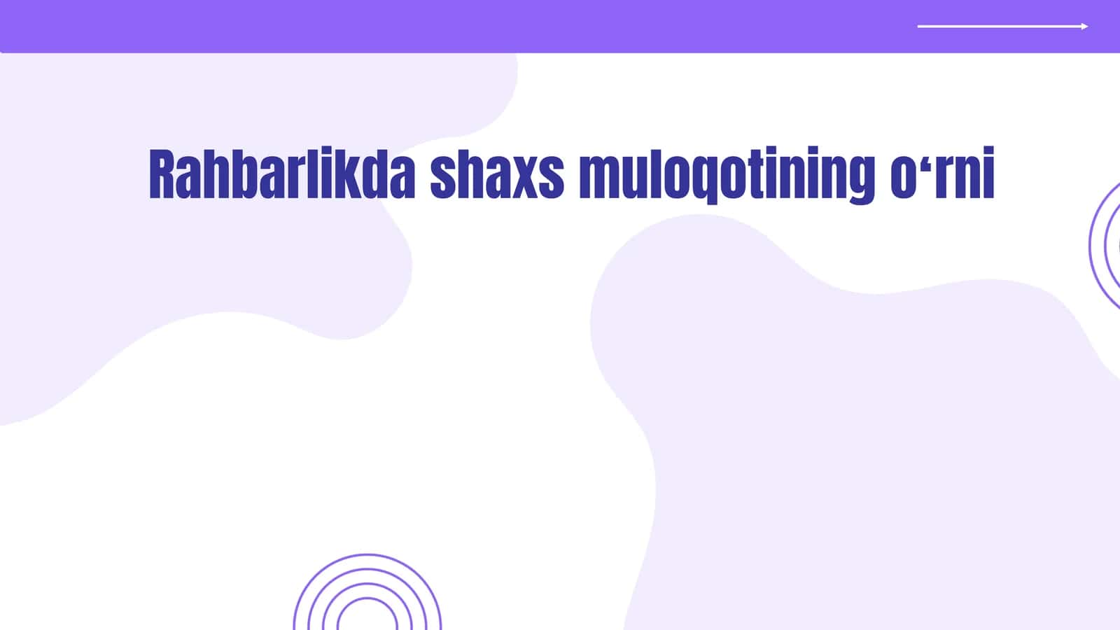 Rahbarlikda shaxs muloqotining oʻrni