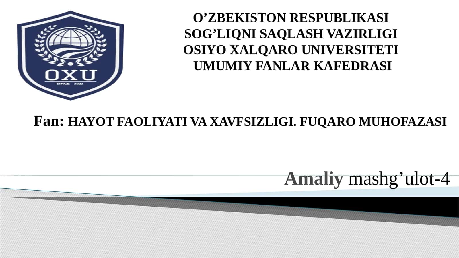 Texnosferik zonalardagi xavflar va ulardan himoyalanish. Changga oid patalogiyalar