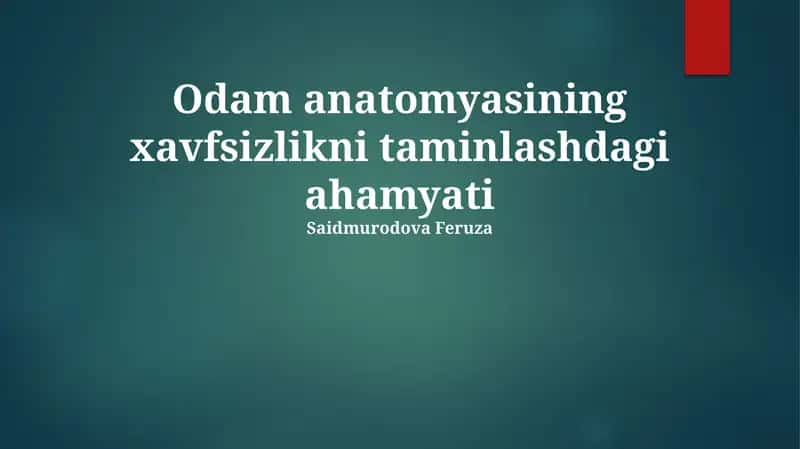 Odamlarning anatomiyasi
