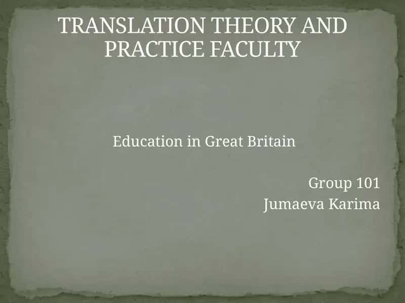 TRANSLATION THEORY AND PRACTICE FACULTY