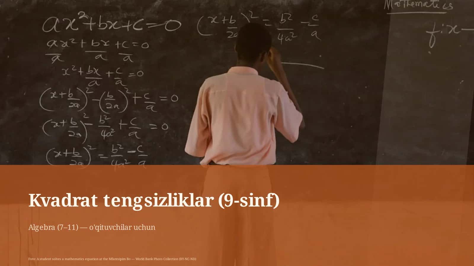 Kvadrat tengsizliklar (9-sinf)
