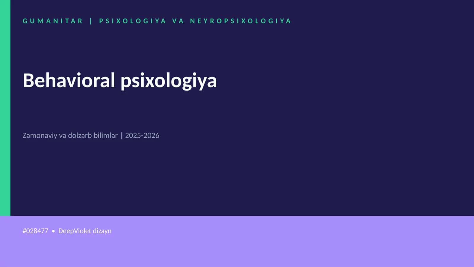 Behavioral psixologiya