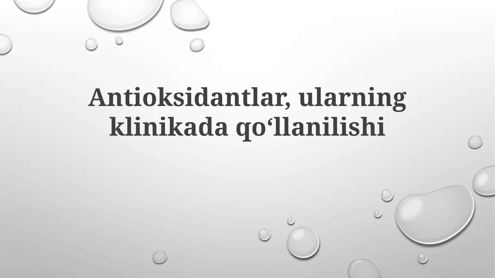 Antioksidantlar
