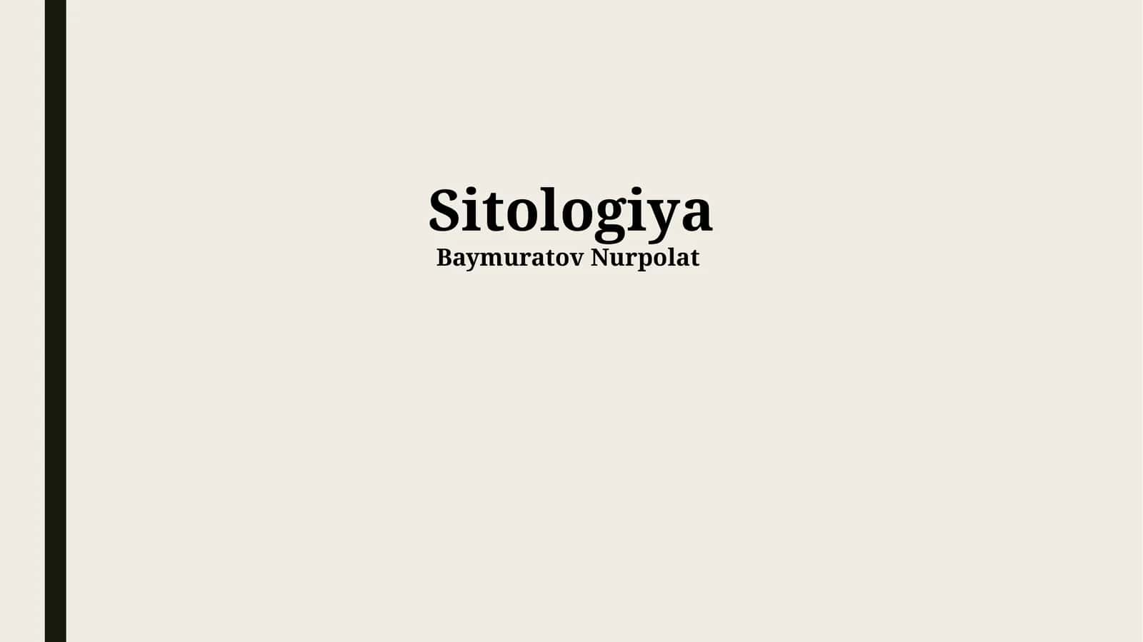 Sitologiya