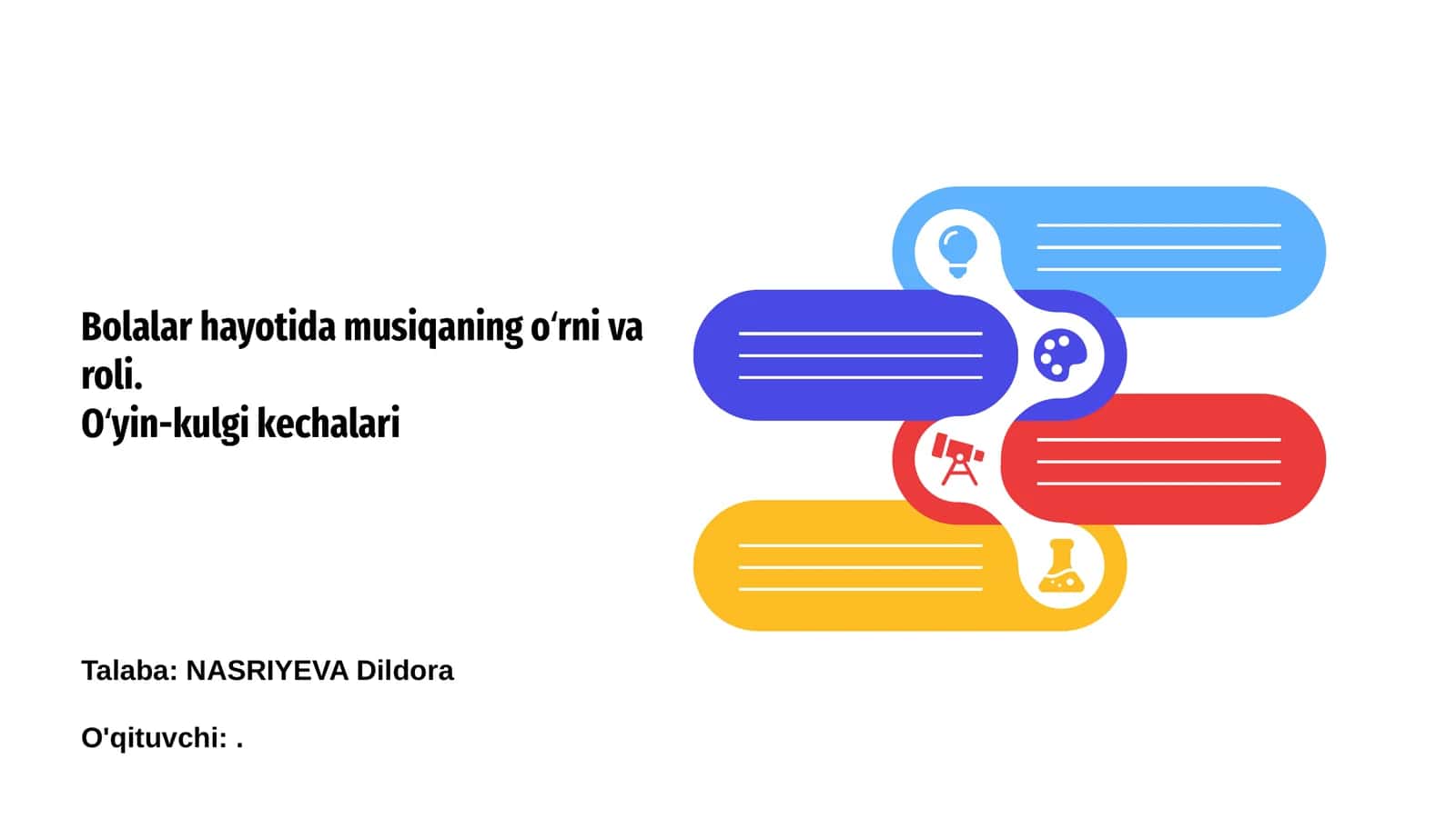 Bolalar hayotida musiqaning o‘rni va roli