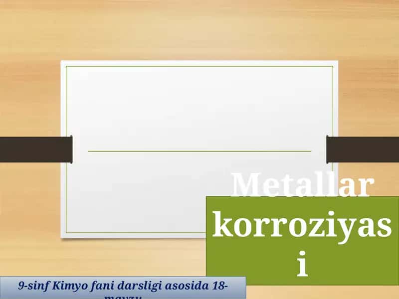 Metallarkorroziyasi