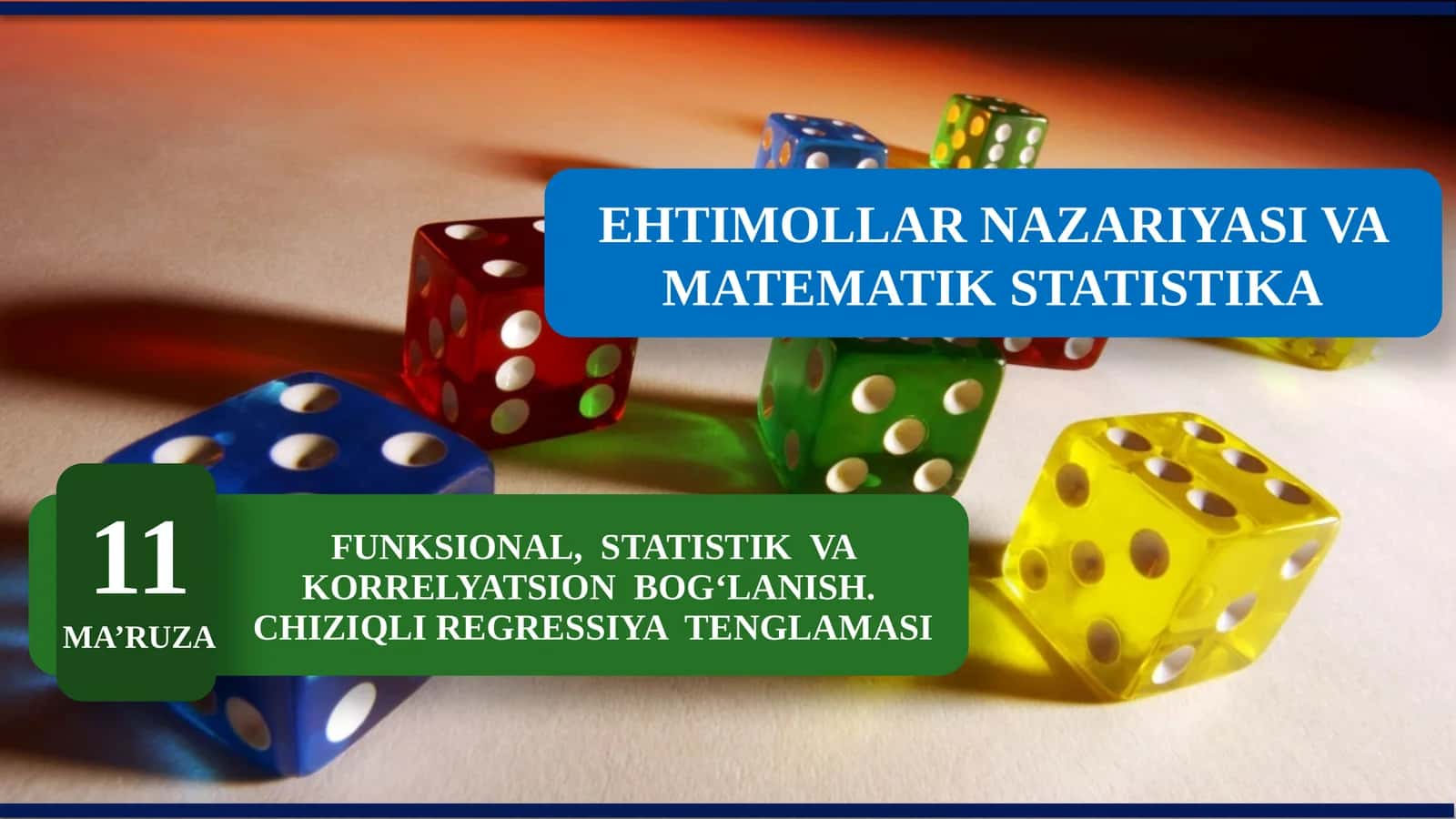 FUNKSIONAL, STATISTIK VA KORRELYATSION BOG‘LANISH. CHIZIQLI REGRESSIYA TENGLAMASI