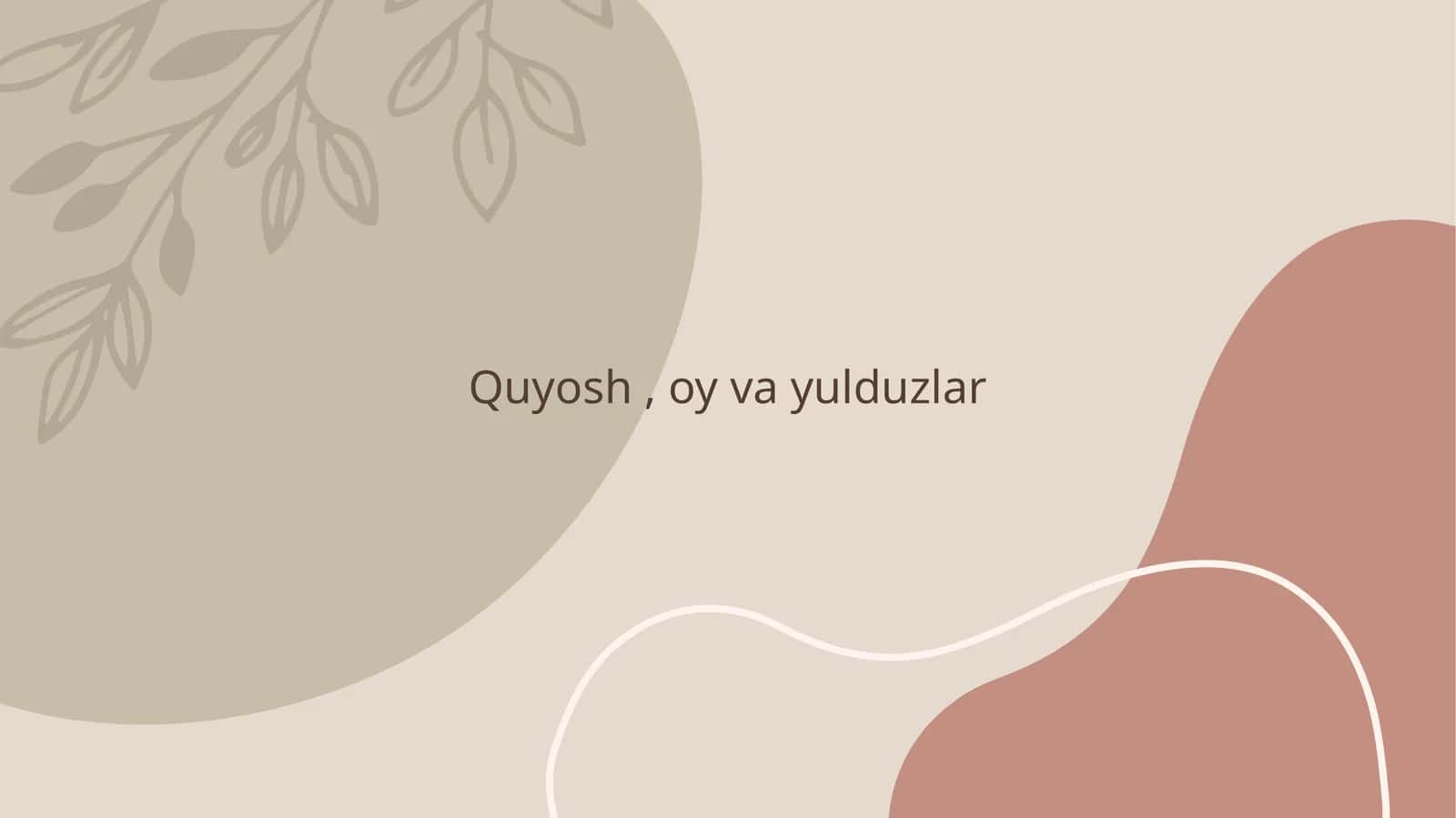 Quyosh , oy va yulduzlar