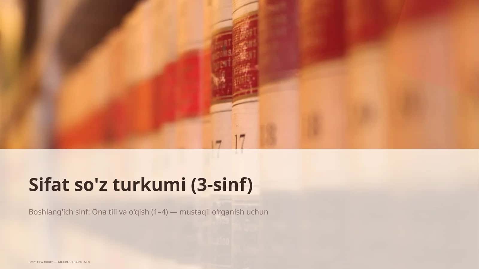 Sifat so'z turkumi (3-sinf)