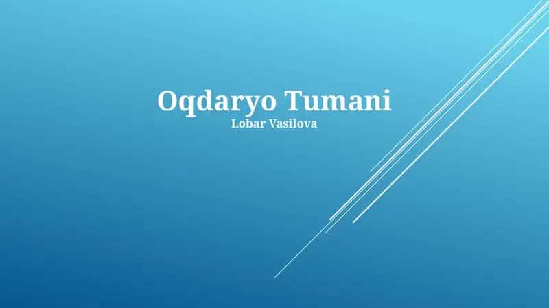 Oqdaryo Tumani