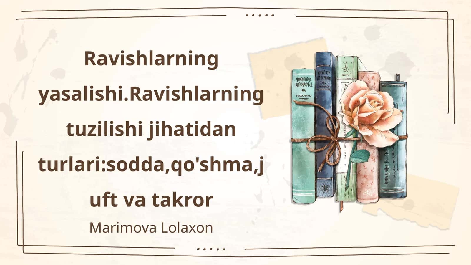 Ravishlarning yasalishi