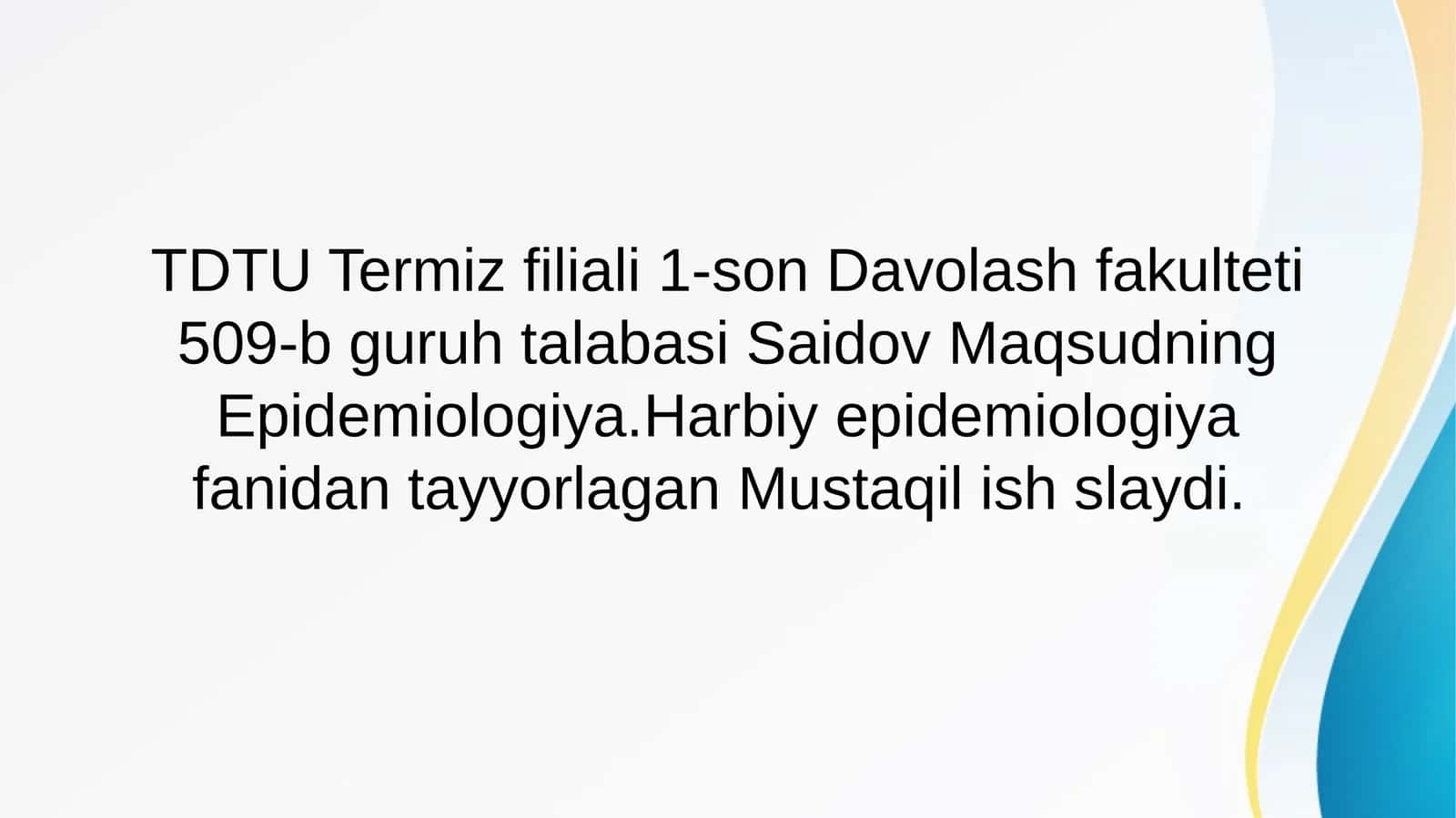 Dezinfeksiya, dezinseksiya, deratizatsiya va sterilizatsiyaning yuqumli kasalliklar profilaktikasida tutgan o’rni