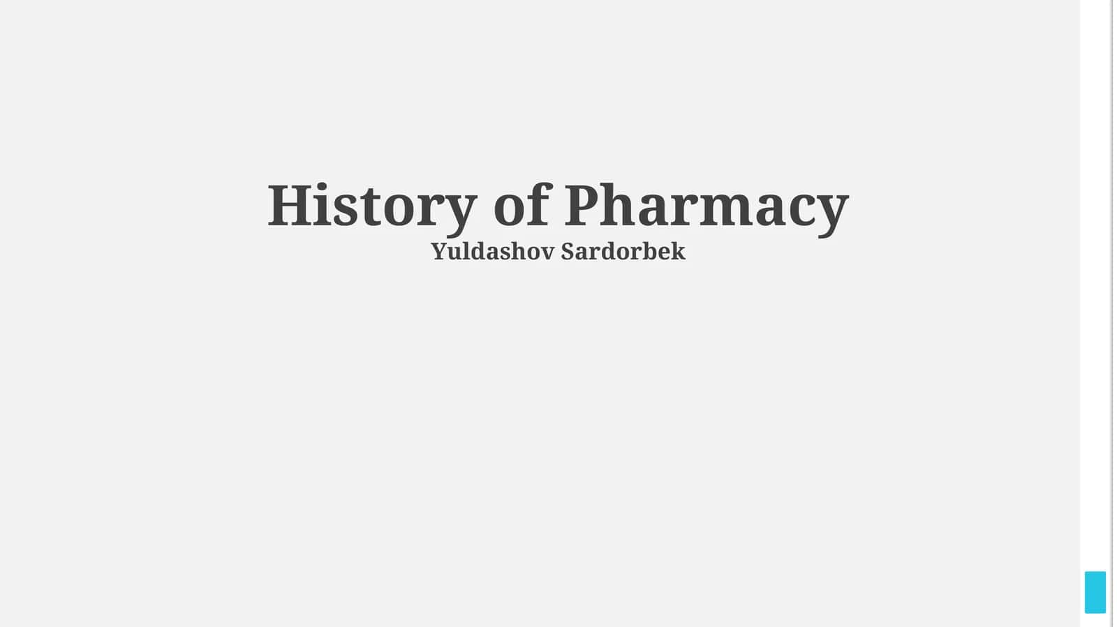 History of Pharmacy