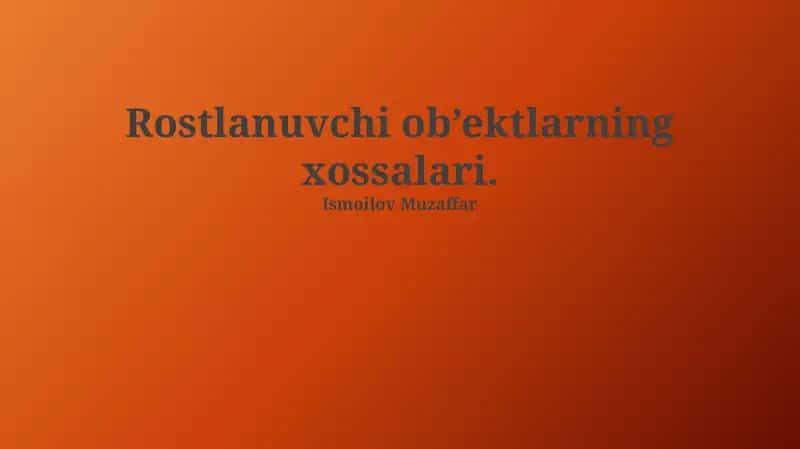 Jismning Aylanish Stabilligi