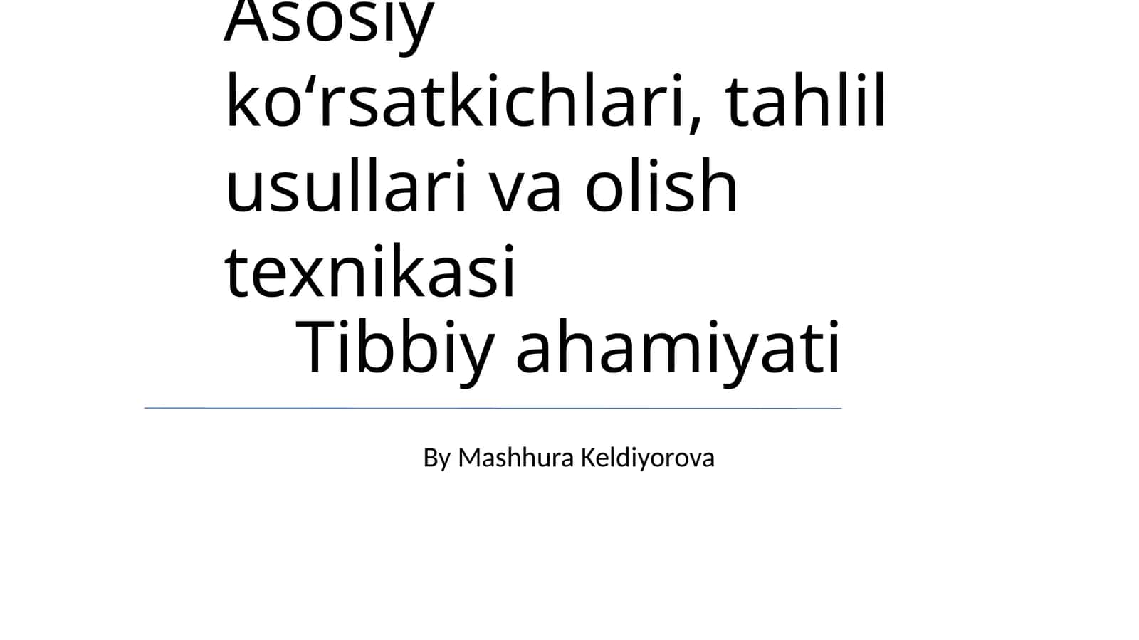 Balgʻamni laborator tahlili