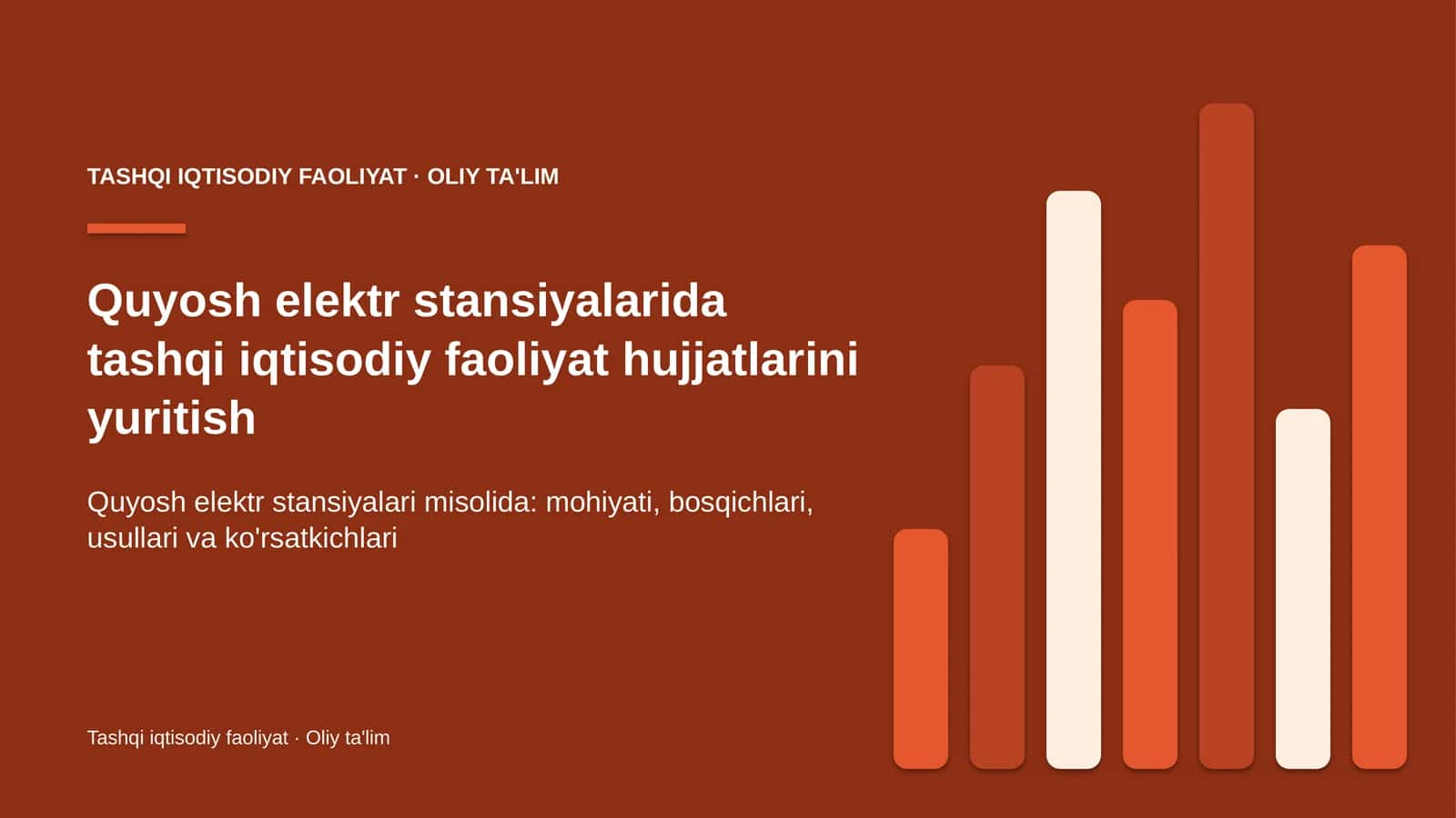 quyosh elektr stansiyalarida tashqi iqtisodiy faoliyat hujjatlarini yuritish 4487