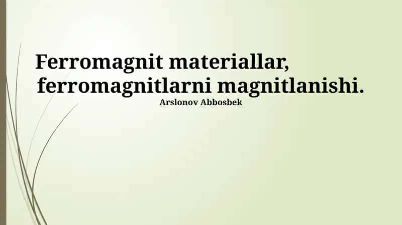 Ferromagnit materiallar