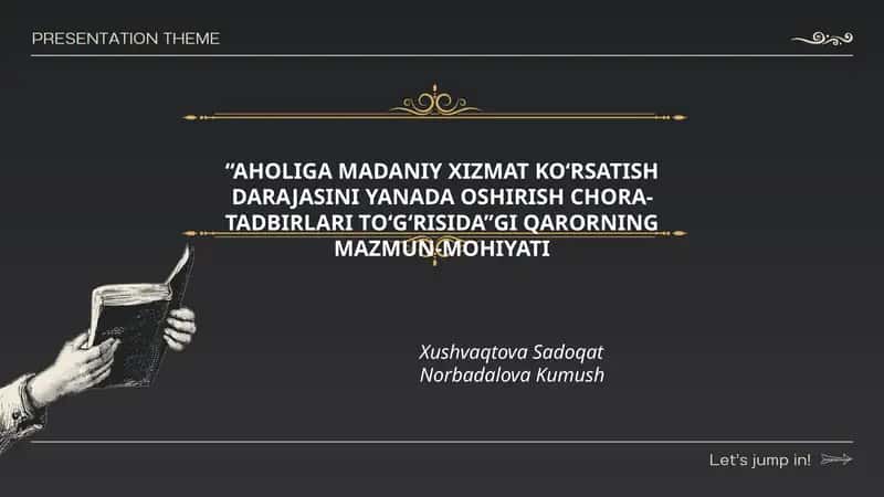 AHOLIGA MADANIY XIZMAT KO‘RSATISH DARAJASINI YANADA OSHIRISH CHORA-TADBIRLARI TO‘G‘RISIDA