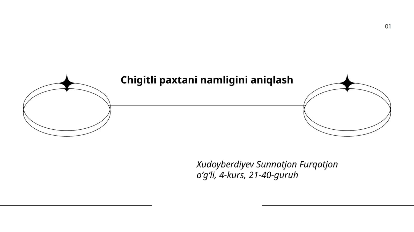 Chigitli paxtani namligini aniqlash