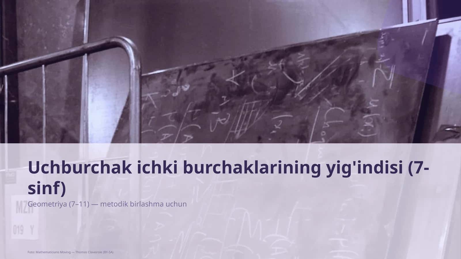 Uchburchak ichki burchaklarining yig'indisi (7-sinf)
