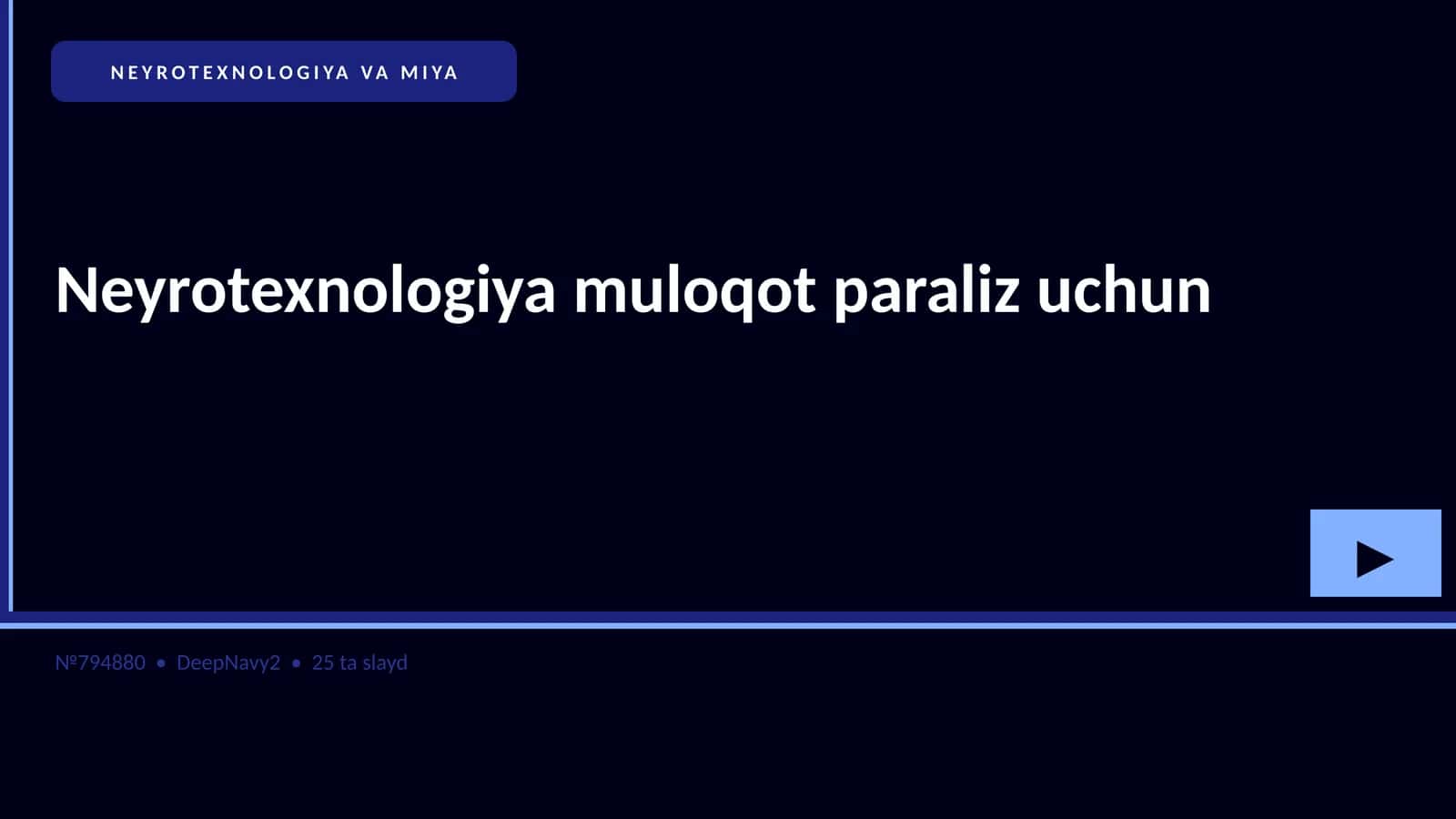 NEYROTEXNOLOGIYA VA MIYA