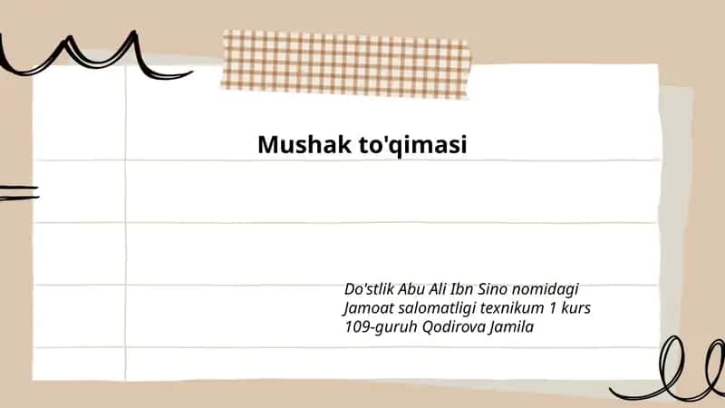 Mushak to'qimasi