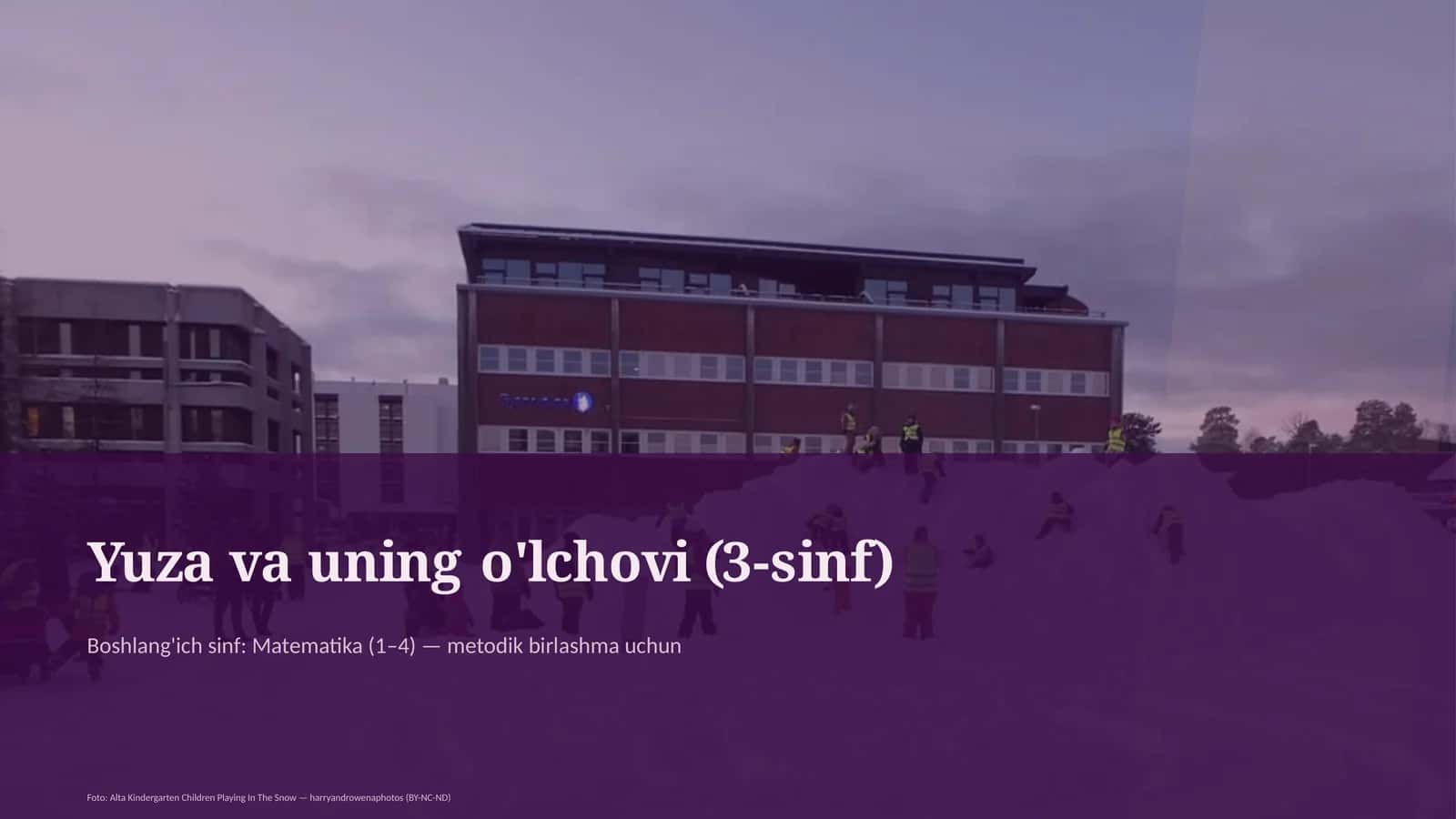 Yuza va uning o'lchovi (3-sinf)