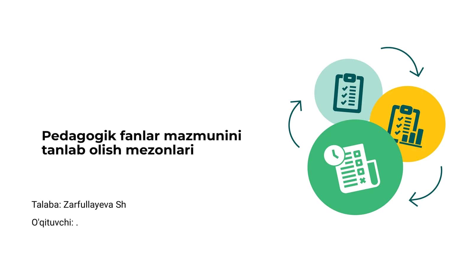 Pedagogik fanlar mazmunini tanlab olish mezonlari