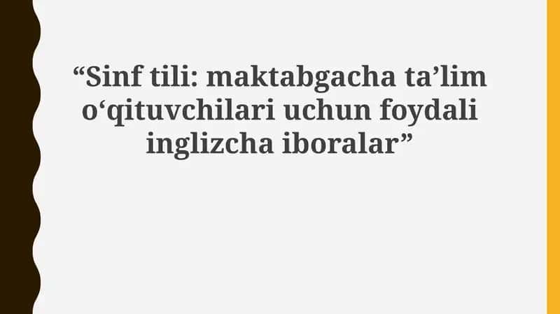 Ingiliz tilini o'rganish