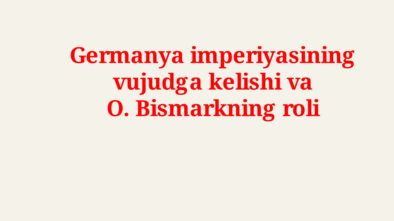 Bismark va birlashuv urushlari