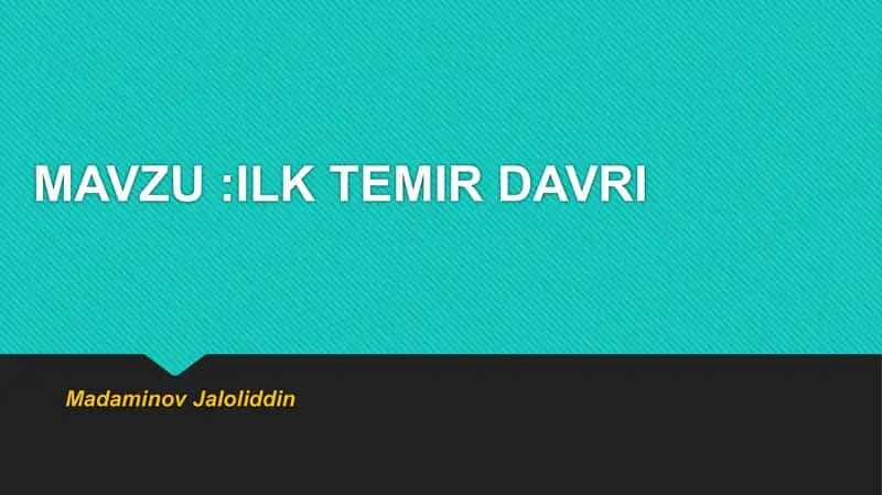 Temir davri