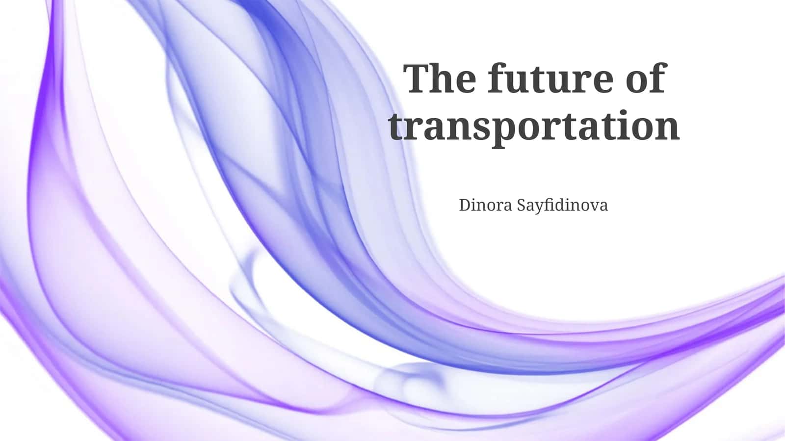 The future of transportation