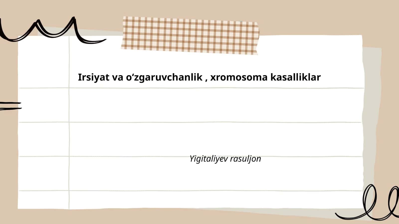 Irsiyat va oʻzgaruvchanlik, xromosoma kasalliklar