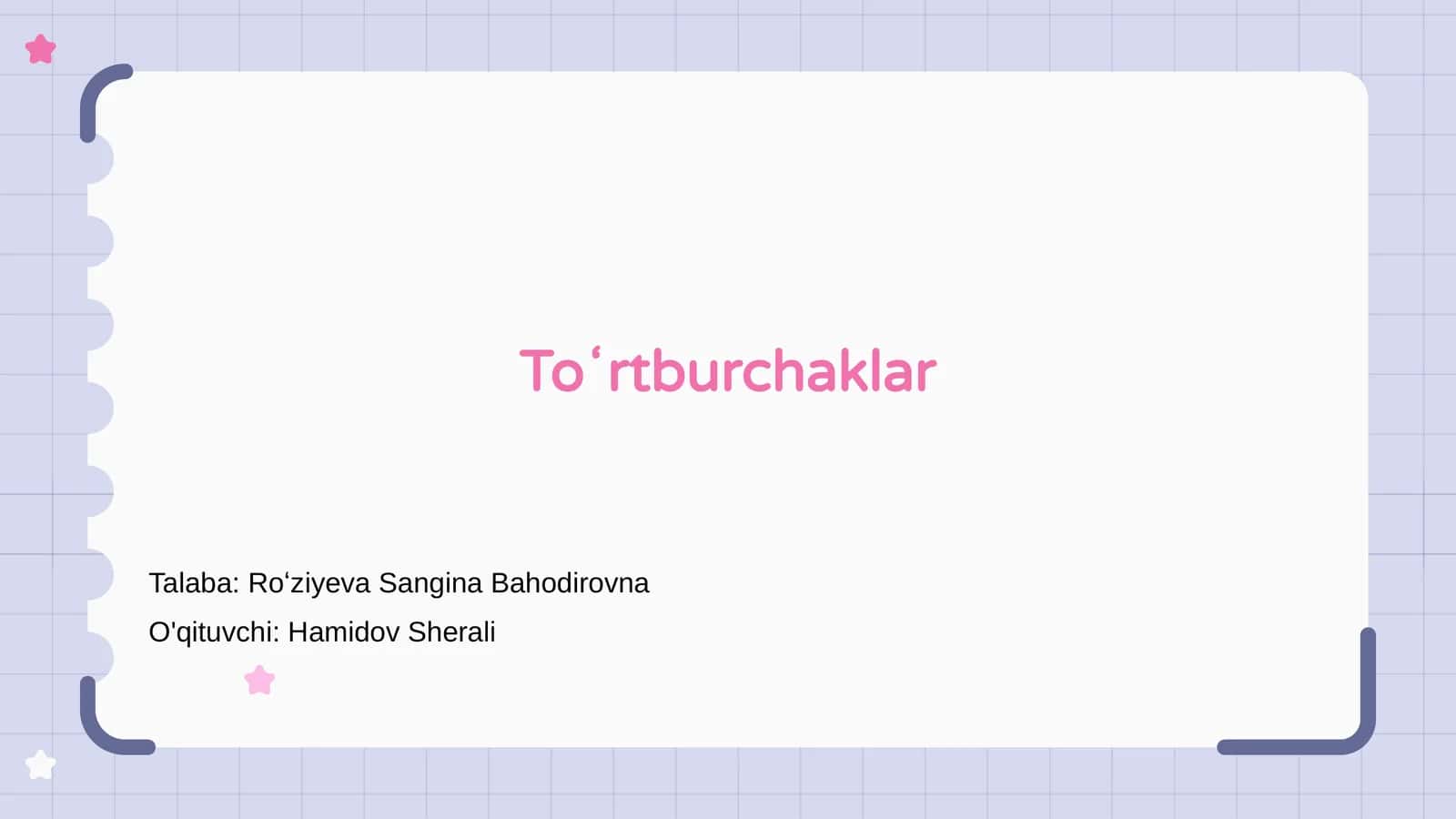 Toʻrtburchaklar