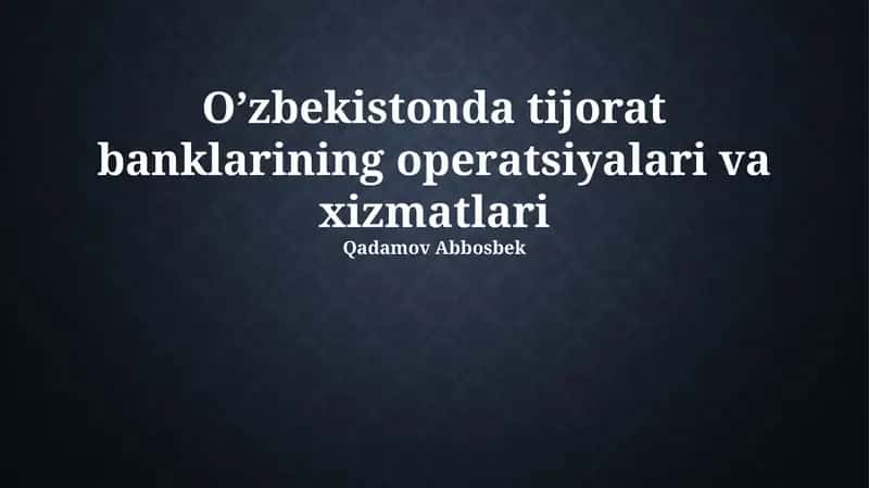 Tijorat banklari