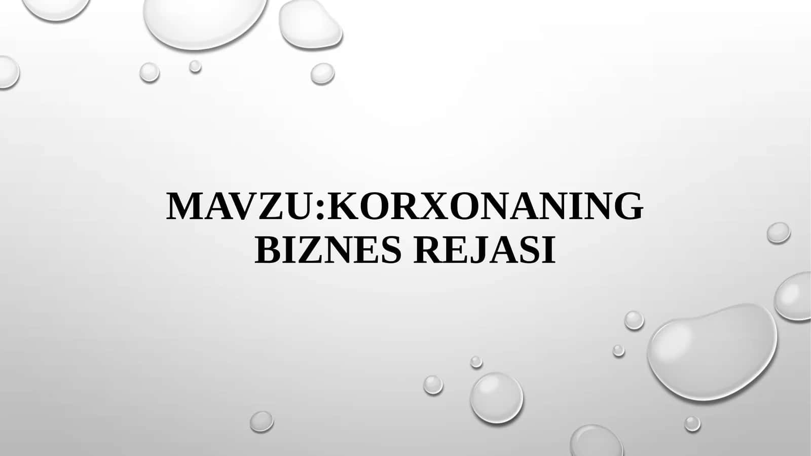 KORXONANINGBIZNESREJASI
