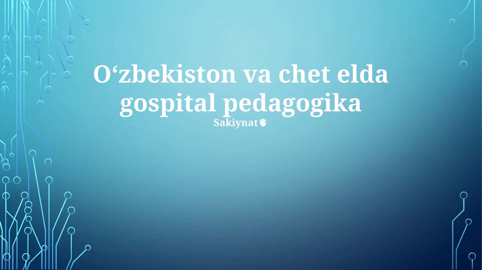 Kasalxona Pedagogikasi
