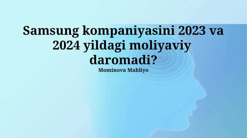Moliyaviy daromad va uni belgilashning asosiy xususiyatlari