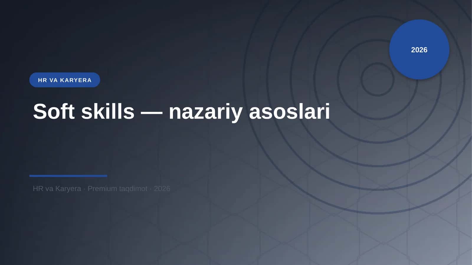 Soft skills — nazariy asoslari