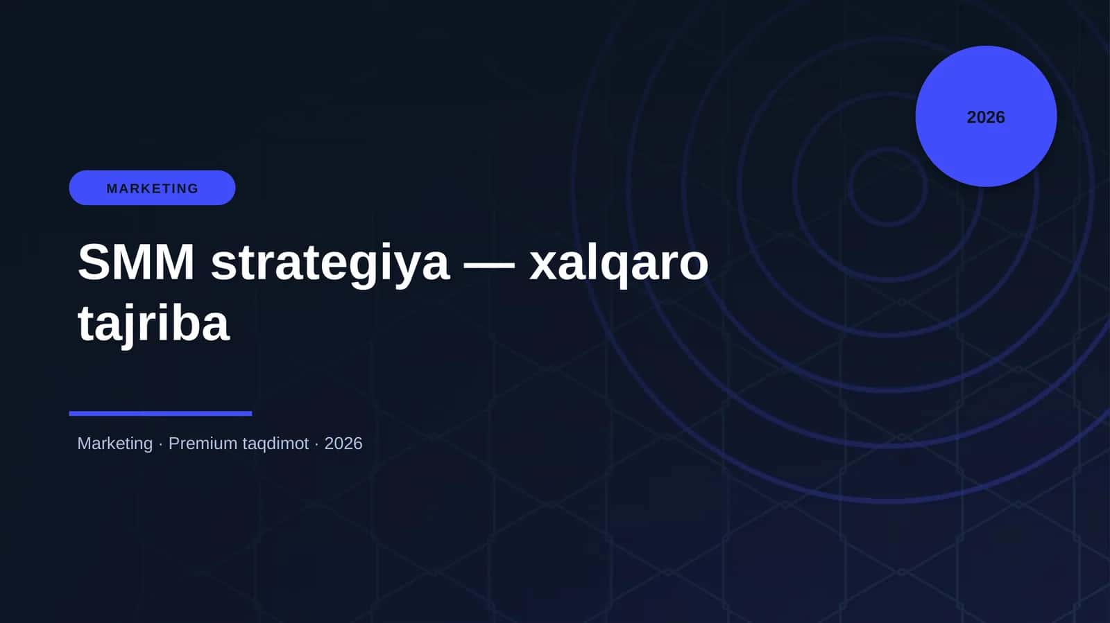 SMM strategiya — xalqaro tajriba