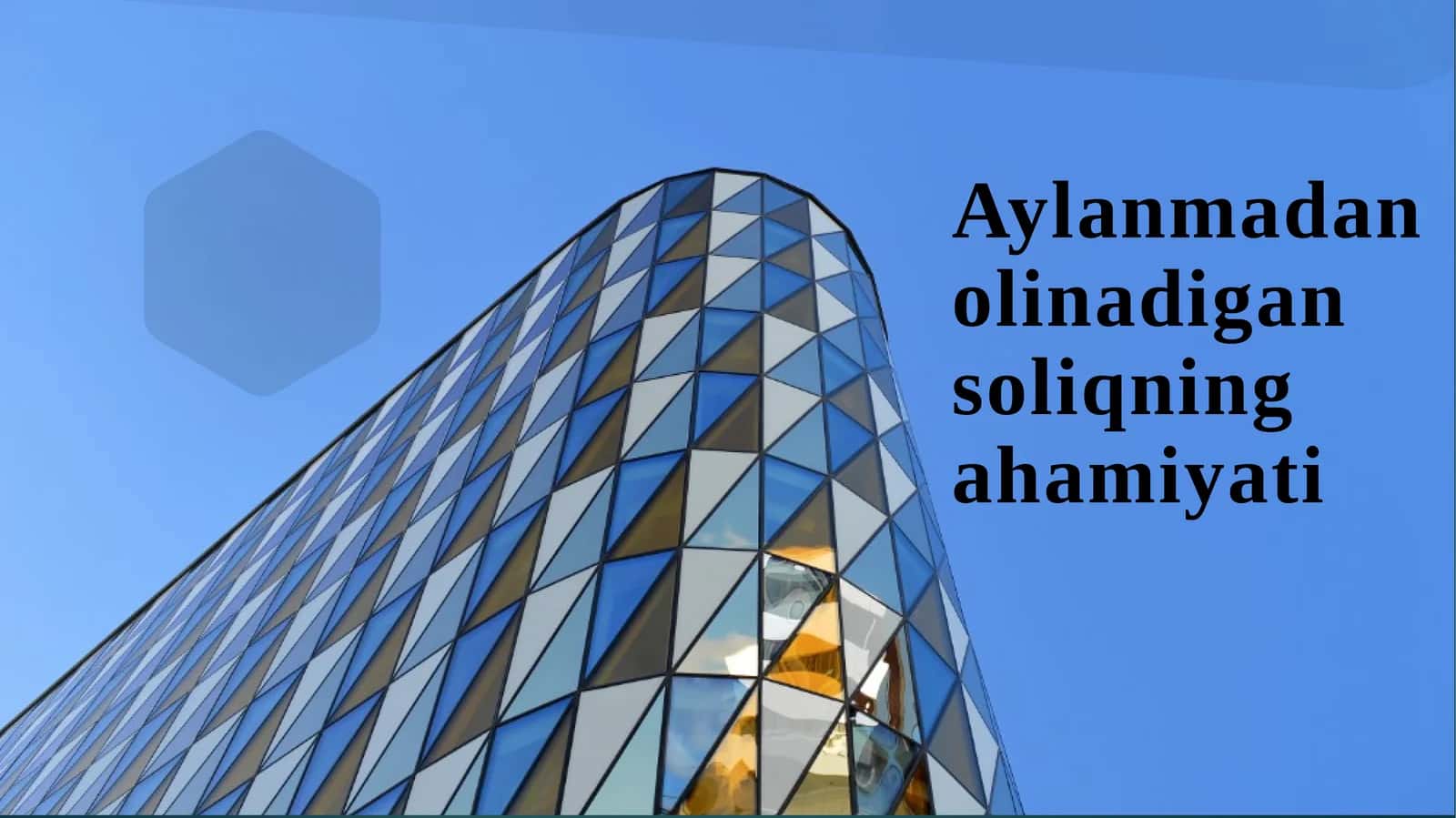 Aylanmadanolinadigansoliqningahamiyati