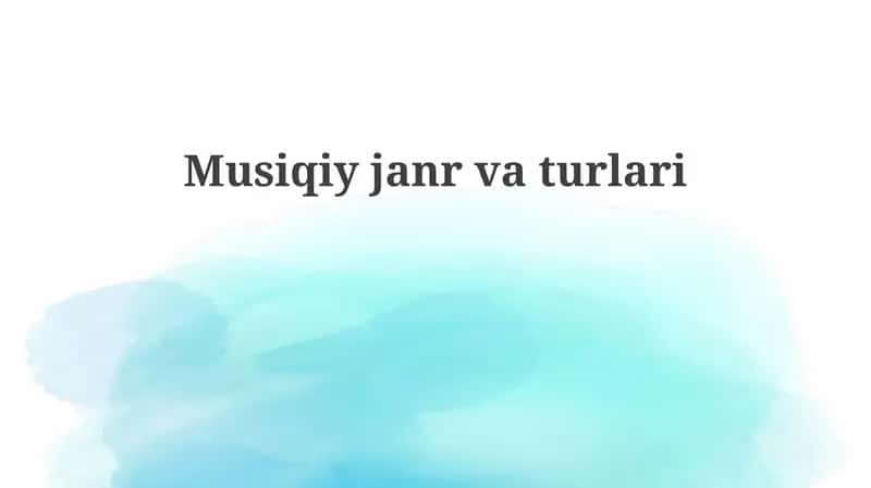 Musiqiy janrlar tarixi