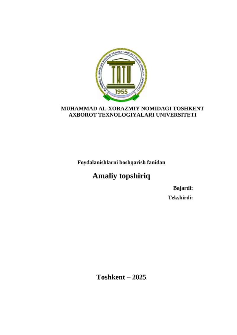 Foydalanishni boshqarish matritsasi asosida foydalanuvchi huquqlarini boshqarish va RFID orqali identifikatsiya/autentifikatsiya